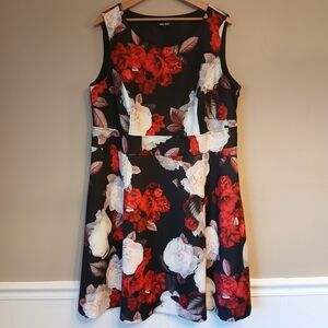 Nine West Floral Dress Sz 16